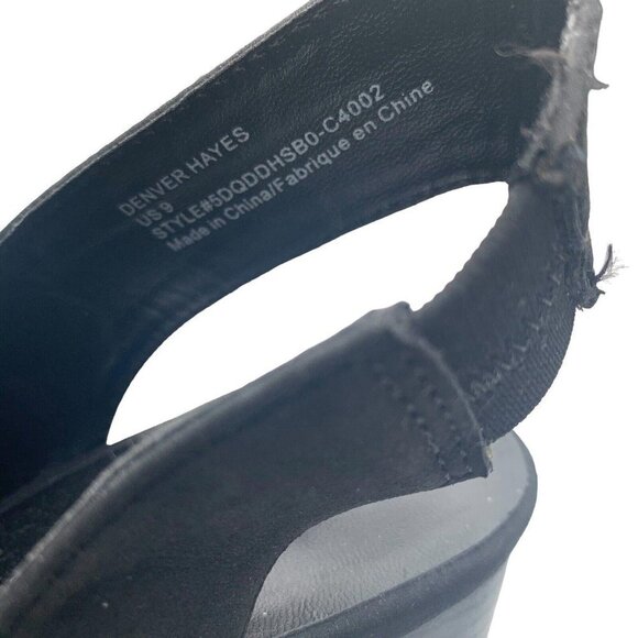 Denver Hayes Womens Black Slingback 3” Heeled Sandal Size 9 - Picture 5 of 9